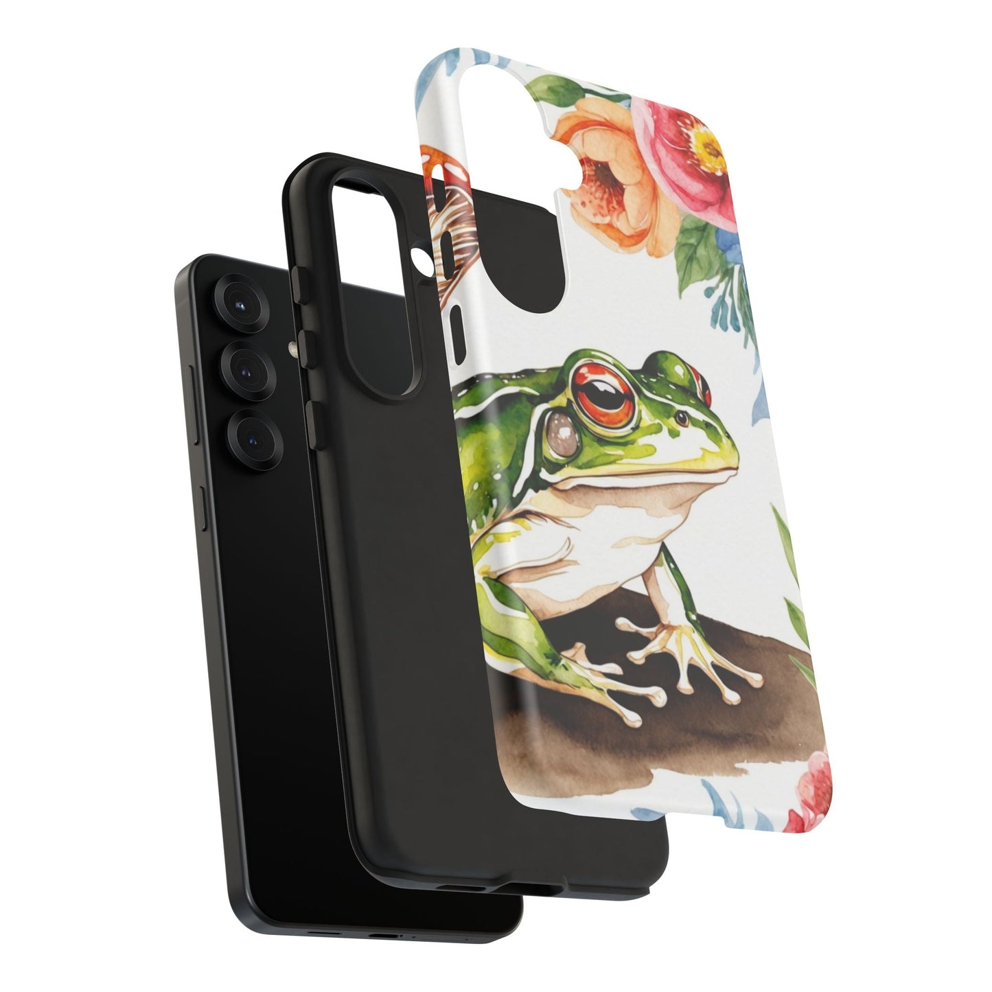 Watercolor Frog & Wildflower Art - Samsung Galaxy Case - BOGO Cases