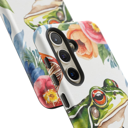 Watercolor Frog & Wildflower Art - Samsung Galaxy Case - BOGO Cases