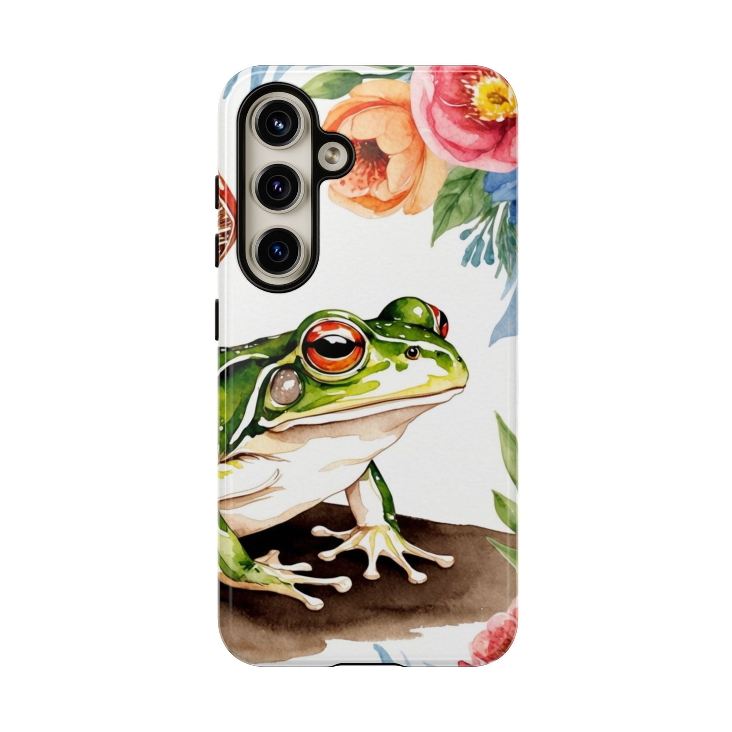 Watercolor Frog & Wildflower Art - Samsung Galaxy Case - BOGO Cases