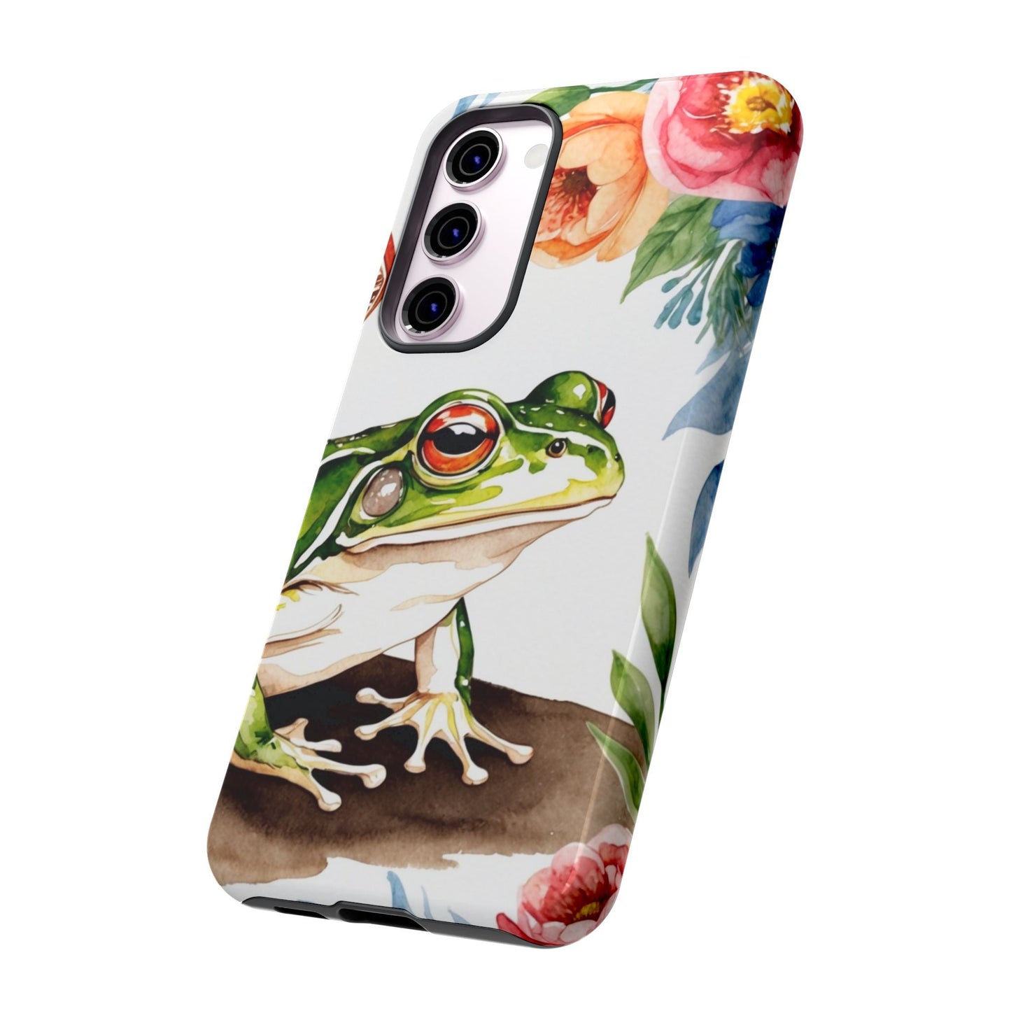 Watercolor Frog & Wildflower Art - Samsung Galaxy Case - BOGO Cases