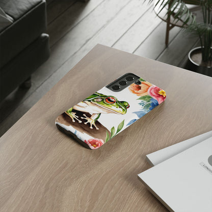Watercolor Frog & Wildflower Art - Samsung Galaxy Case - BOGO Cases
