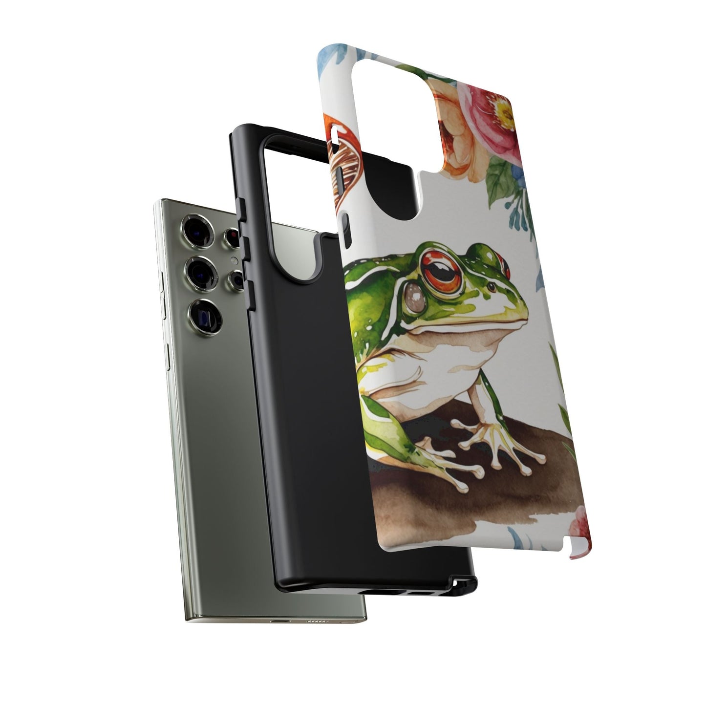 Watercolor Frog & Wildflower Art - Samsung Galaxy Case - BOGO Cases