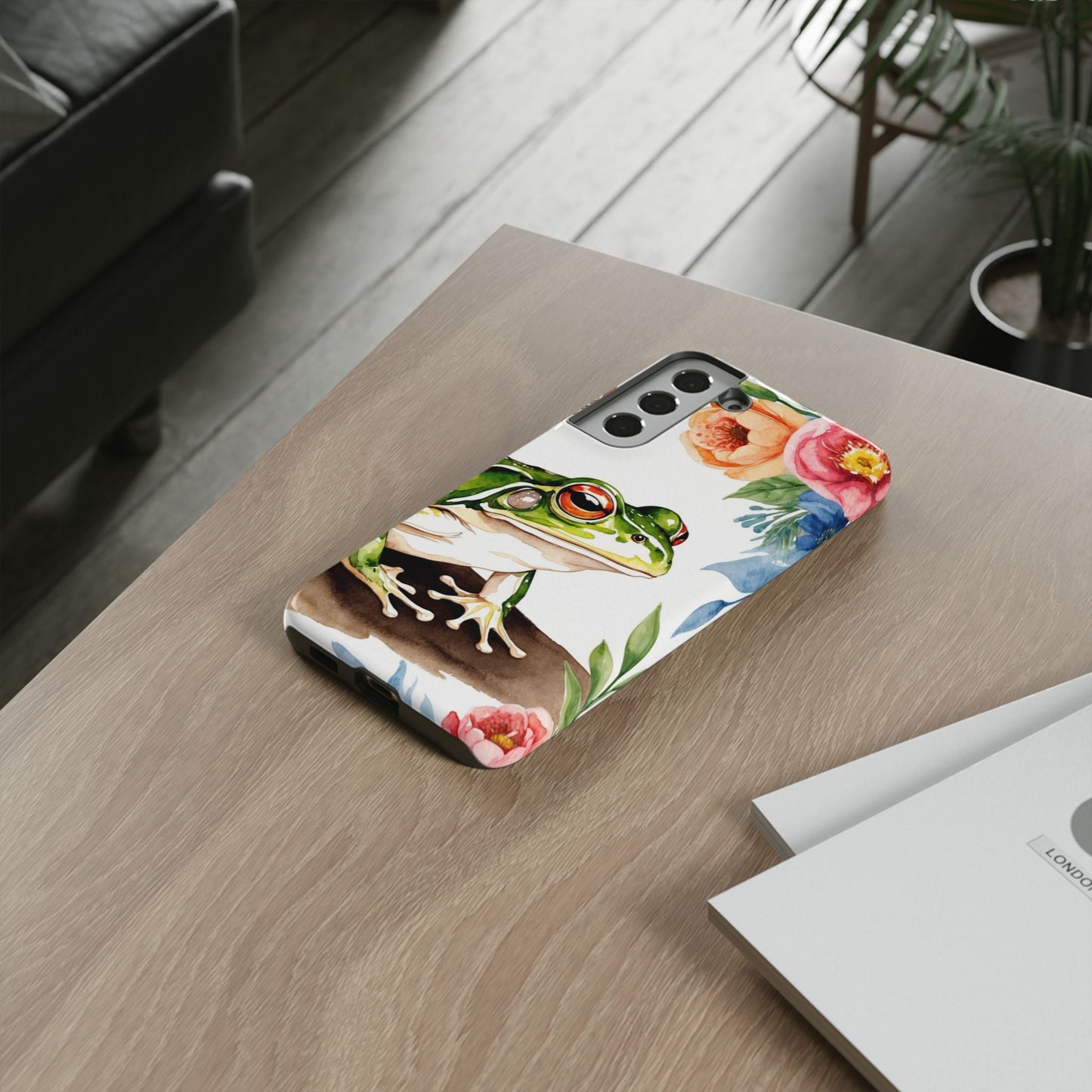 Watercolor Frog & Wildflower Art - Samsung Galaxy Case - BOGO Cases