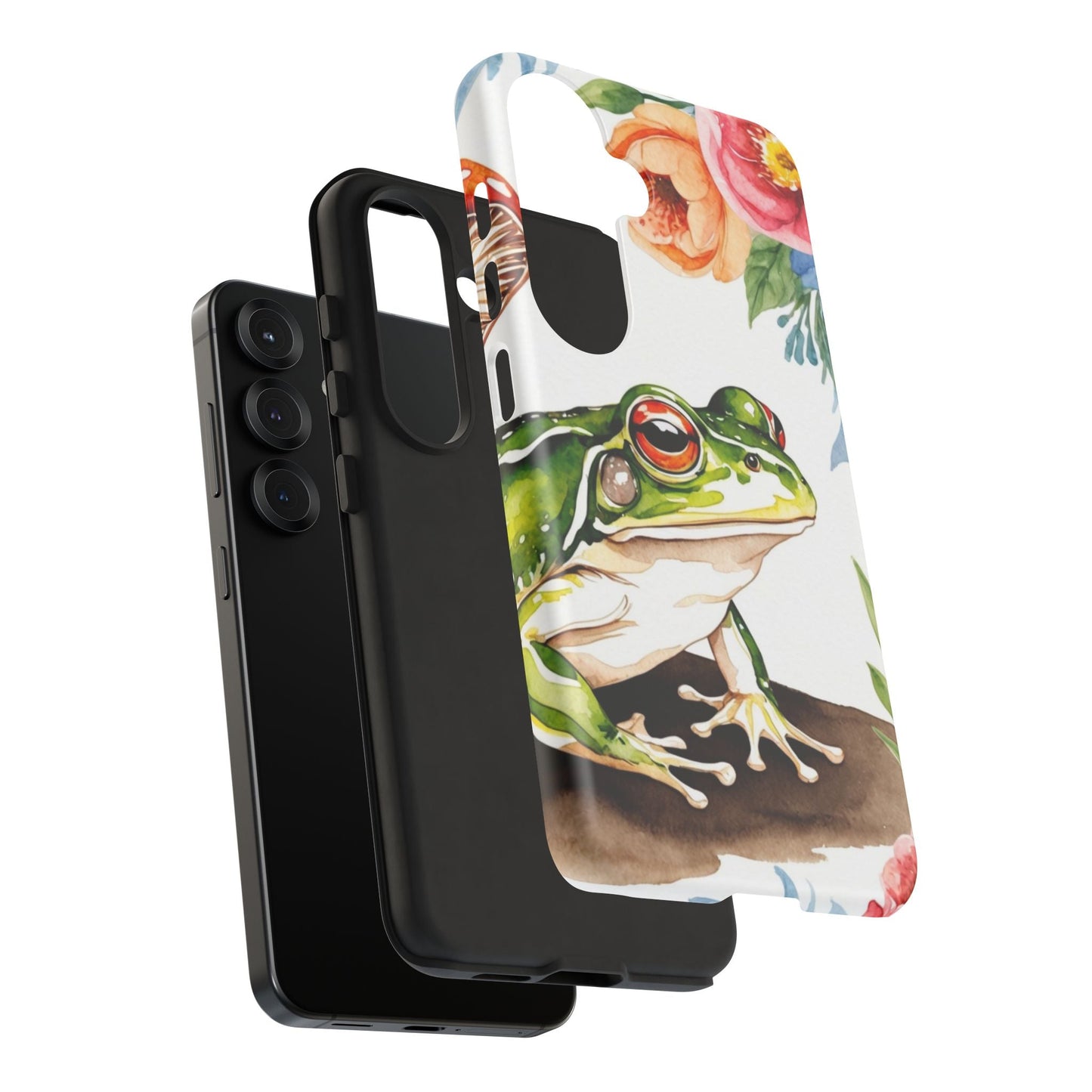 Watercolor Frog & Wildflower Art - Samsung Galaxy Case - BOGO Cases