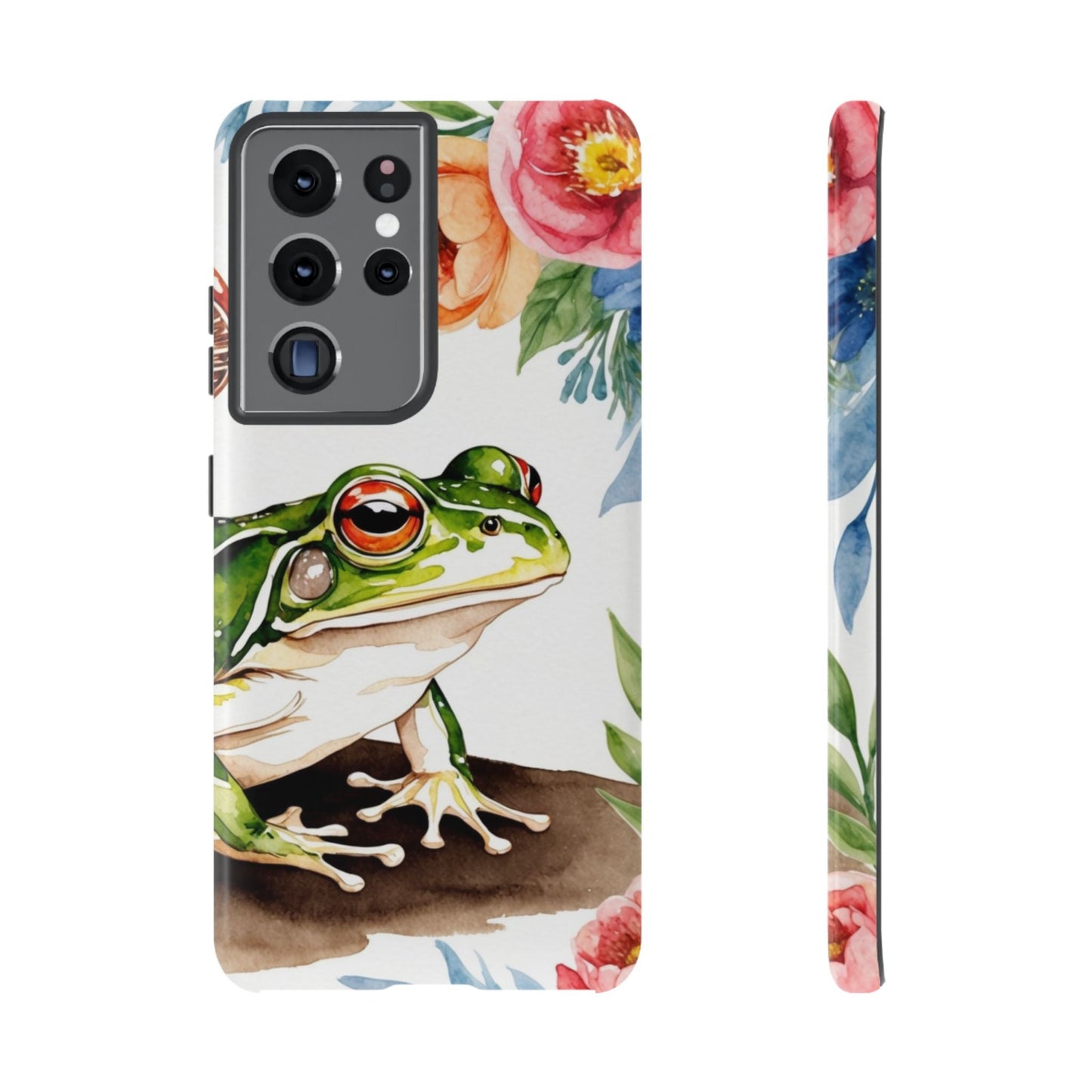 Watercolor Frog & Wildflower Art - Samsung Galaxy Case - BOGO Cases