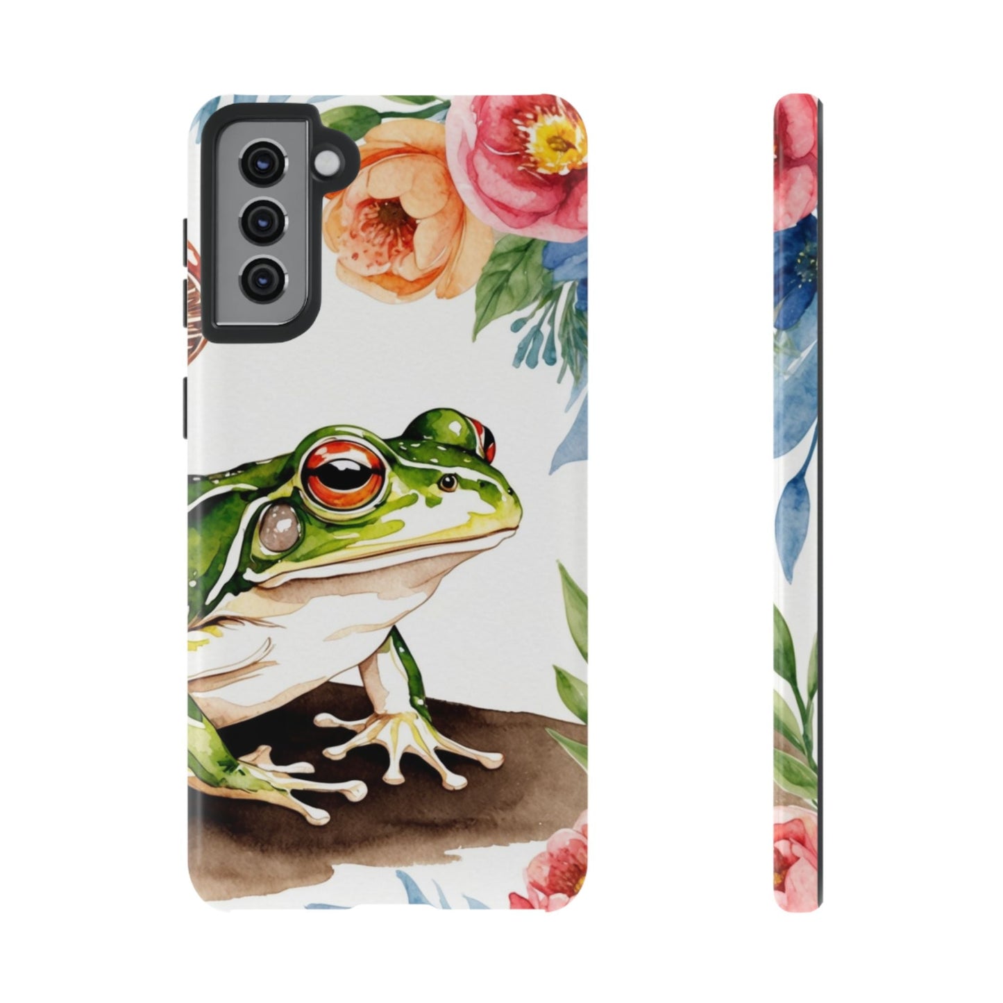 Watercolor Frog & Wildflower Art - Samsung Galaxy Case - BOGO Cases