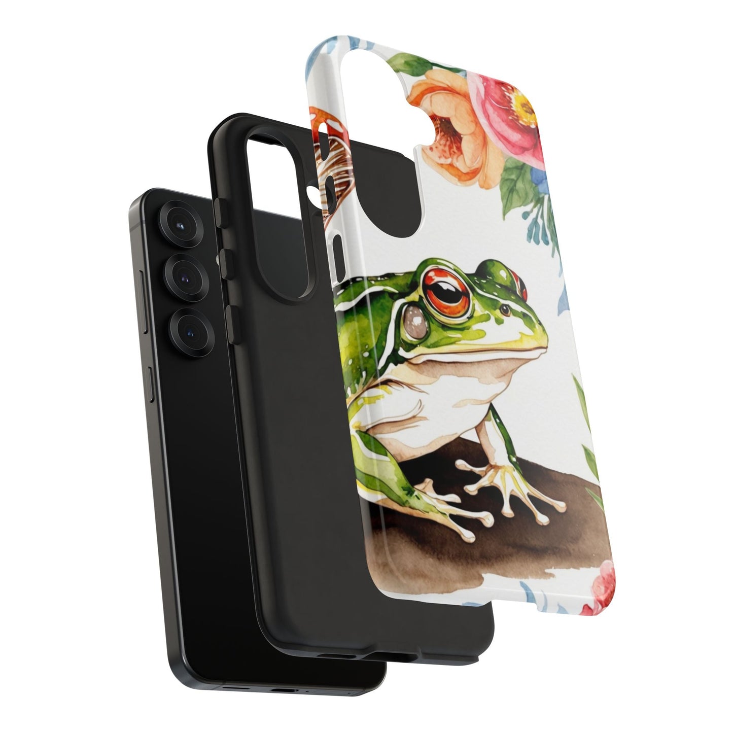 Watercolor Frog & Wildflower Art - Samsung Galaxy Case - BOGO Cases