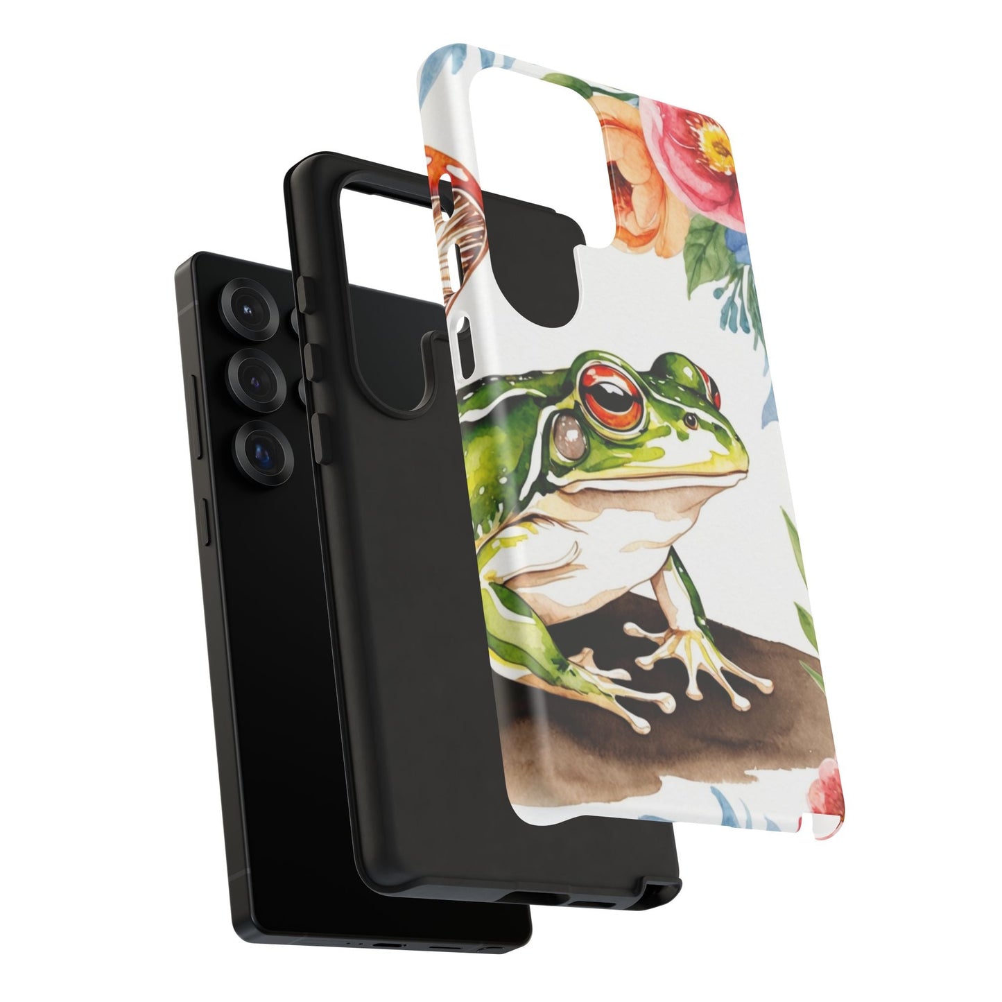 Watercolor Frog & Wildflower Art - Samsung Galaxy Case - BOGO Cases