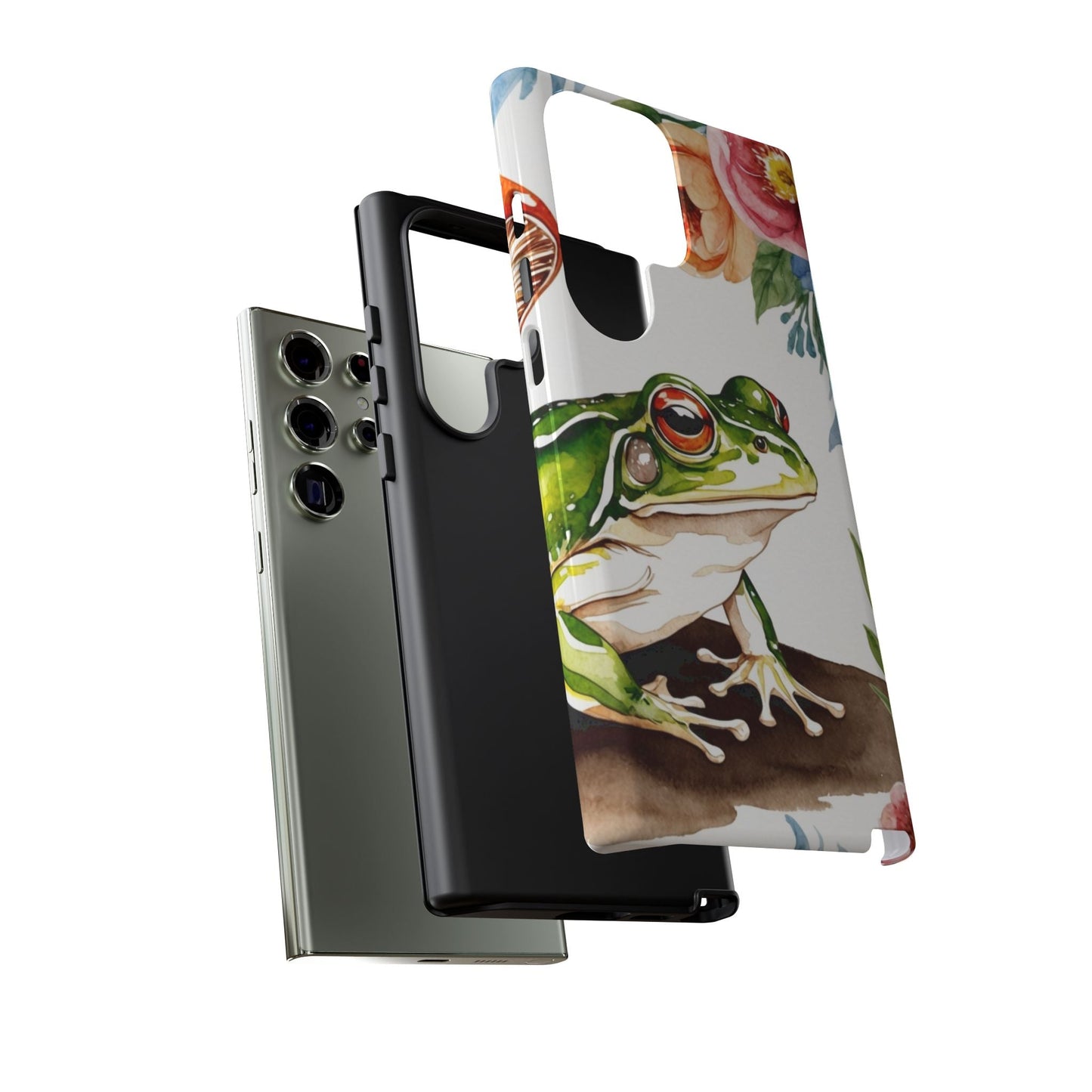 Watercolor Frog & Wildflower Art - Samsung Galaxy Case - BOGO Cases