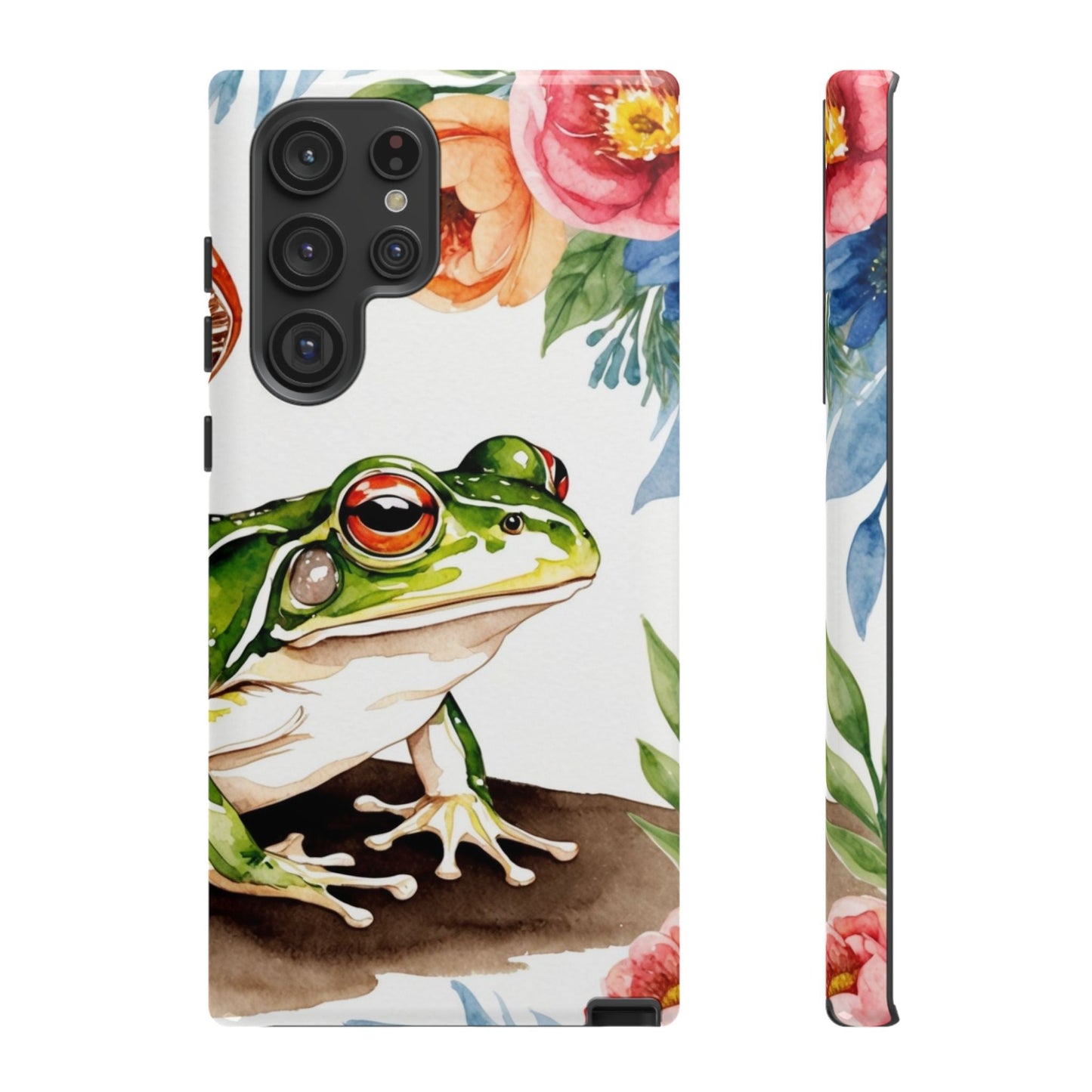 Watercolor Frog & Wildflower Art - Samsung Galaxy Case - BOGO Cases