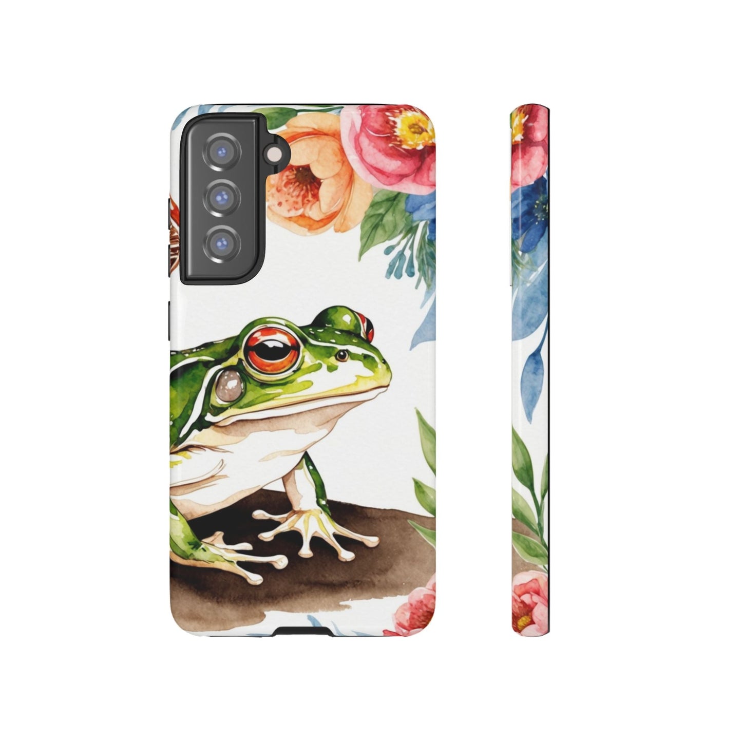 Watercolor Frog & Wildflower Art - Samsung Galaxy Case - BOGO Cases