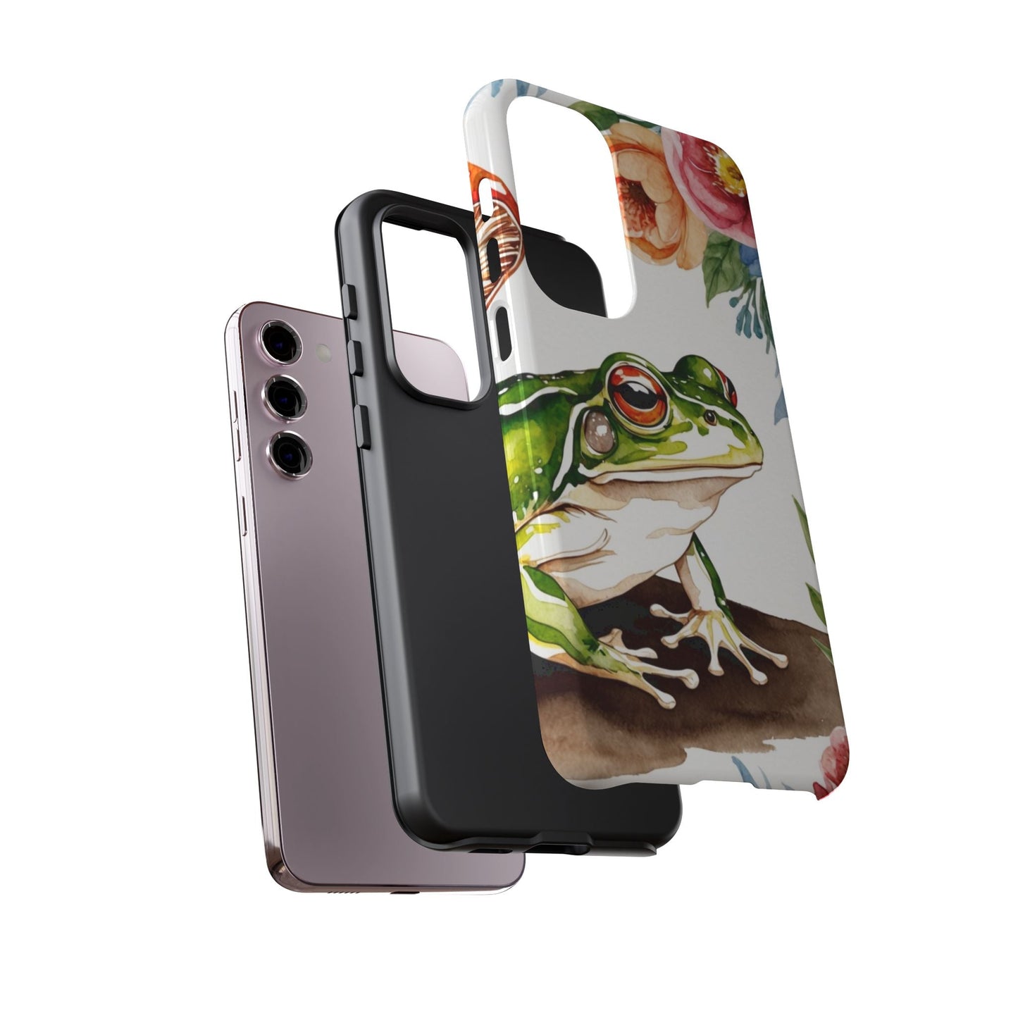Watercolor Frog & Wildflower Art - Samsung Galaxy Case - BOGO Cases