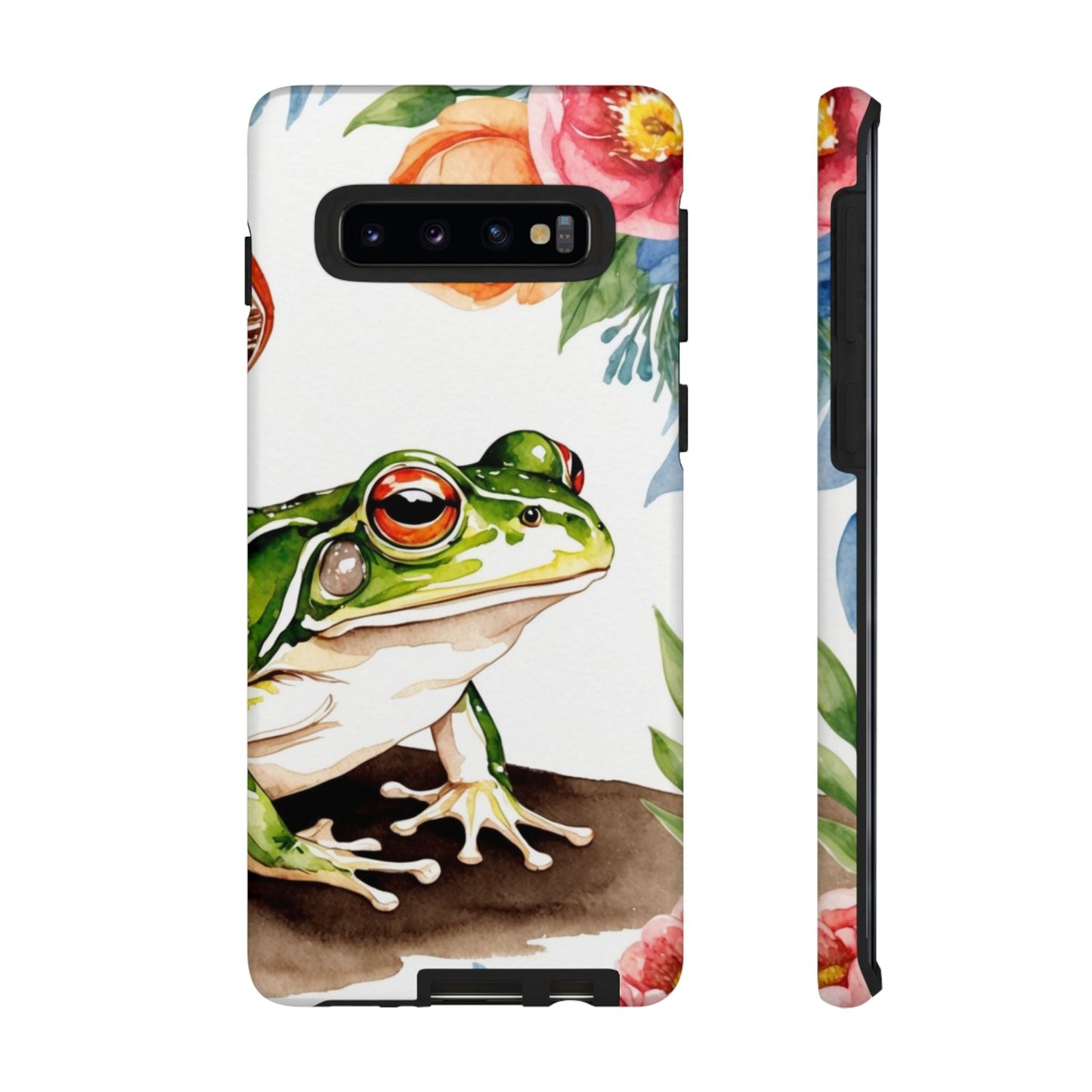 Watercolor Frog & Wildflower Art - Samsung Galaxy Case - BOGO Cases