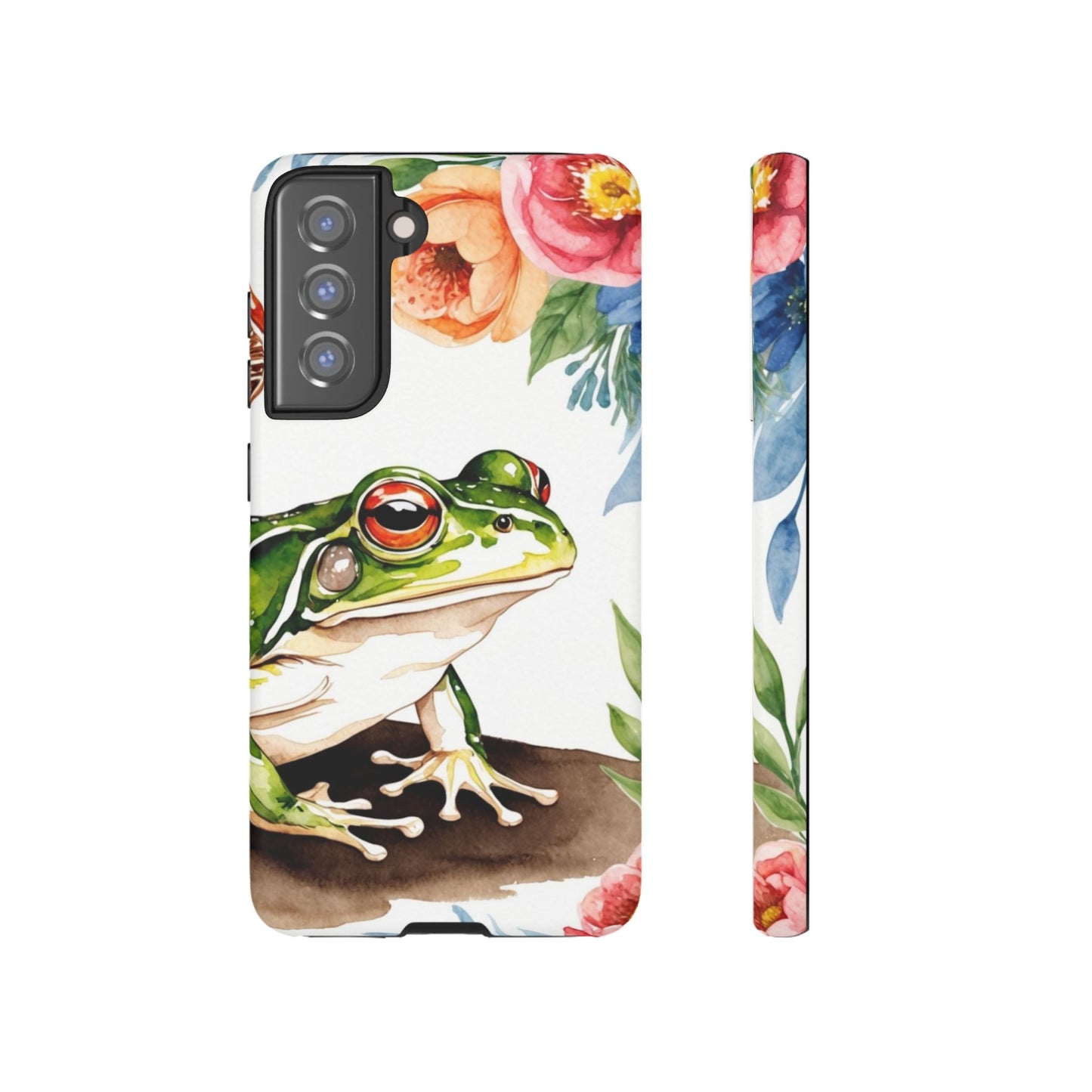 Watercolor Frog & Wildflower Art - Samsung Galaxy Case - BOGO Cases