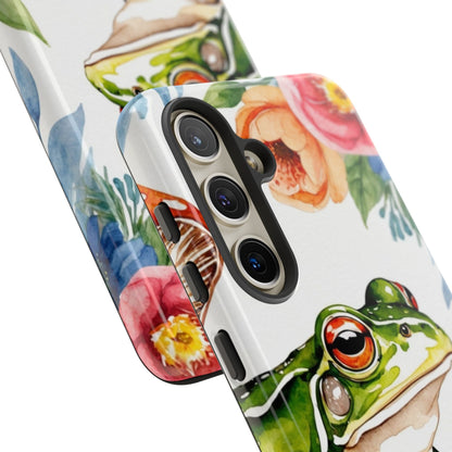 Watercolor Frog & Wildflower Art - Samsung Galaxy Case - BOGO Cases