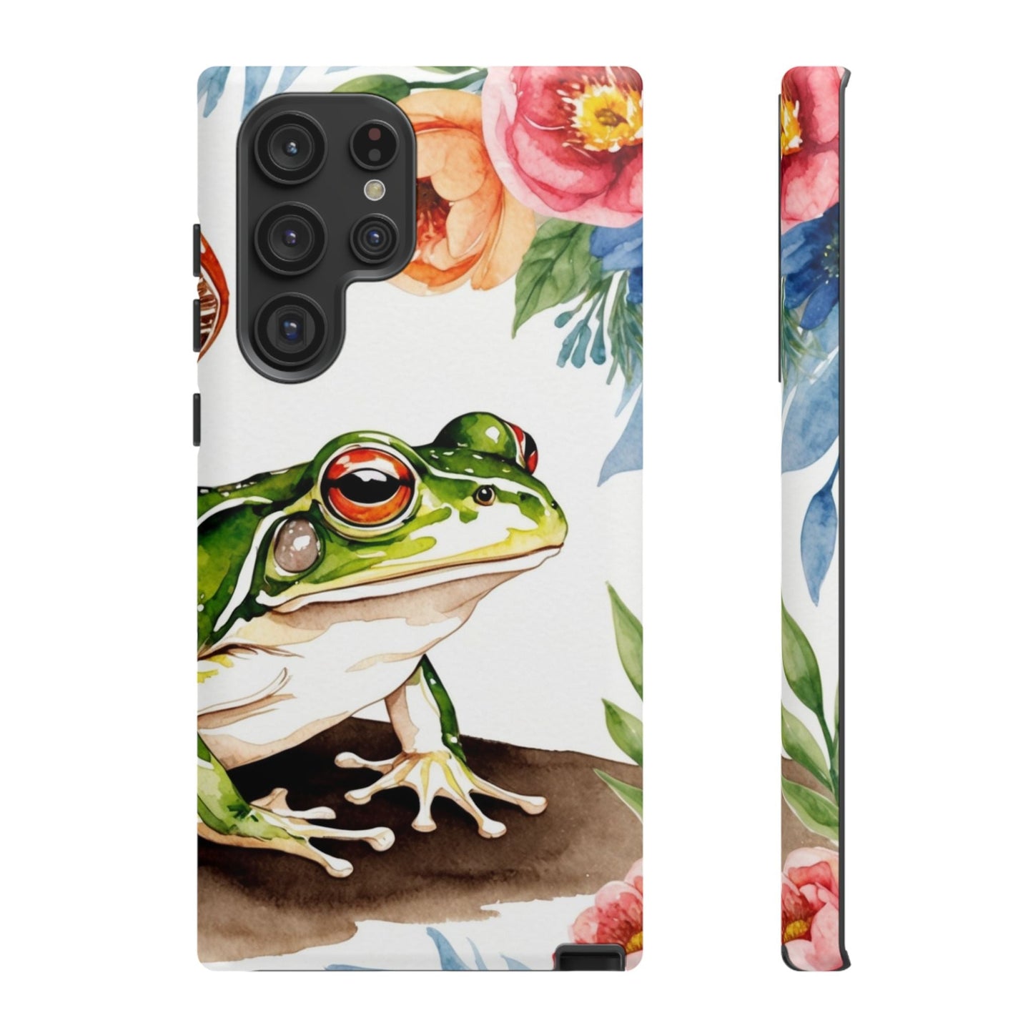 Watercolor Frog & Wildflower Art - Samsung Galaxy Case - BOGO Cases