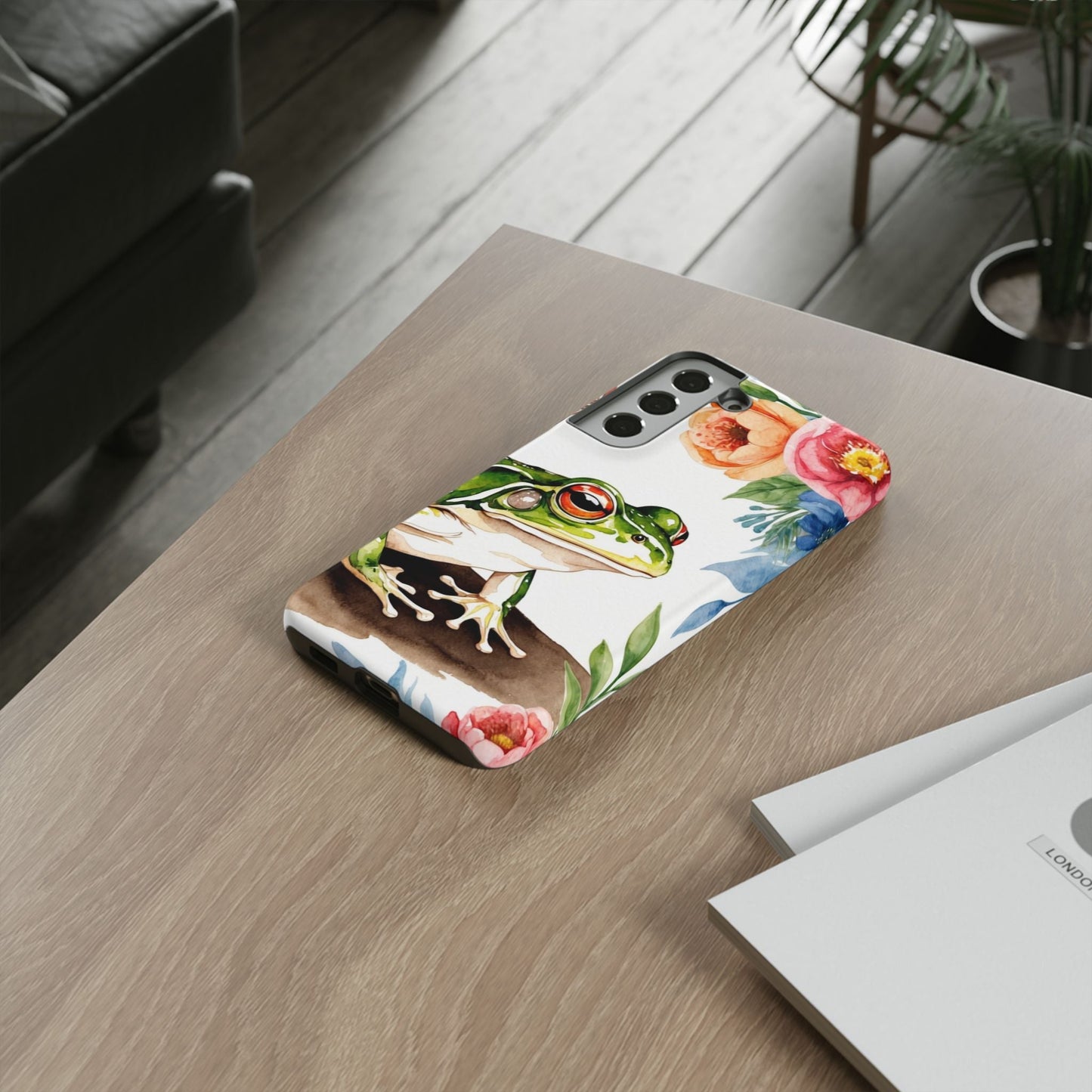 Watercolor Frog & Wildflower Art - Samsung Galaxy Case - BOGO Cases