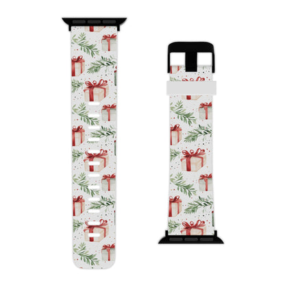 Watercolor Holiday Gifts & Greenery Apple Watch Band - BOGO Cases