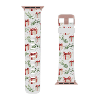 Watercolor Holiday Gifts & Greenery Apple Watch Band - BOGO Cases