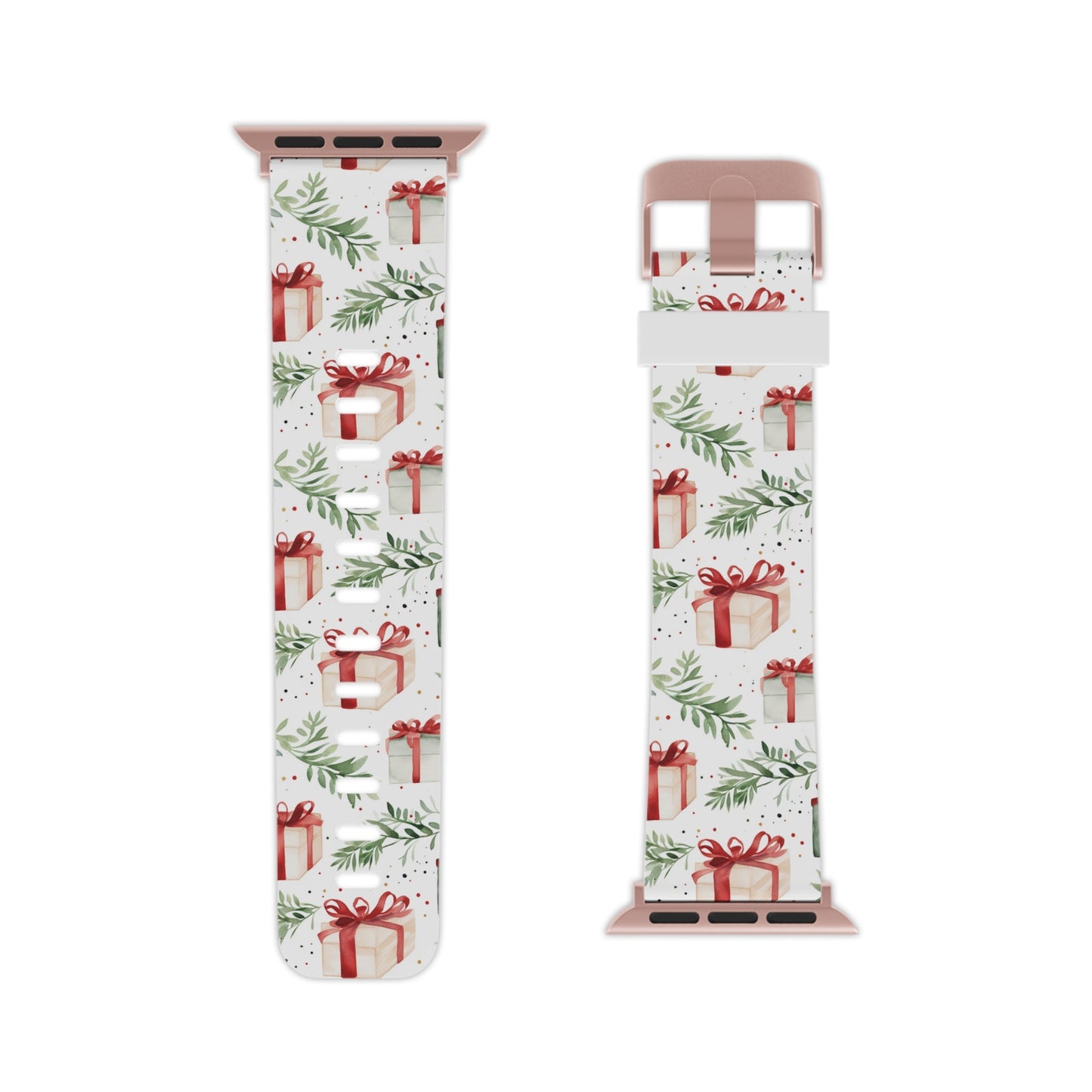 Watercolor Holiday Gifts & Greenery Apple Watch Band - BOGO Cases