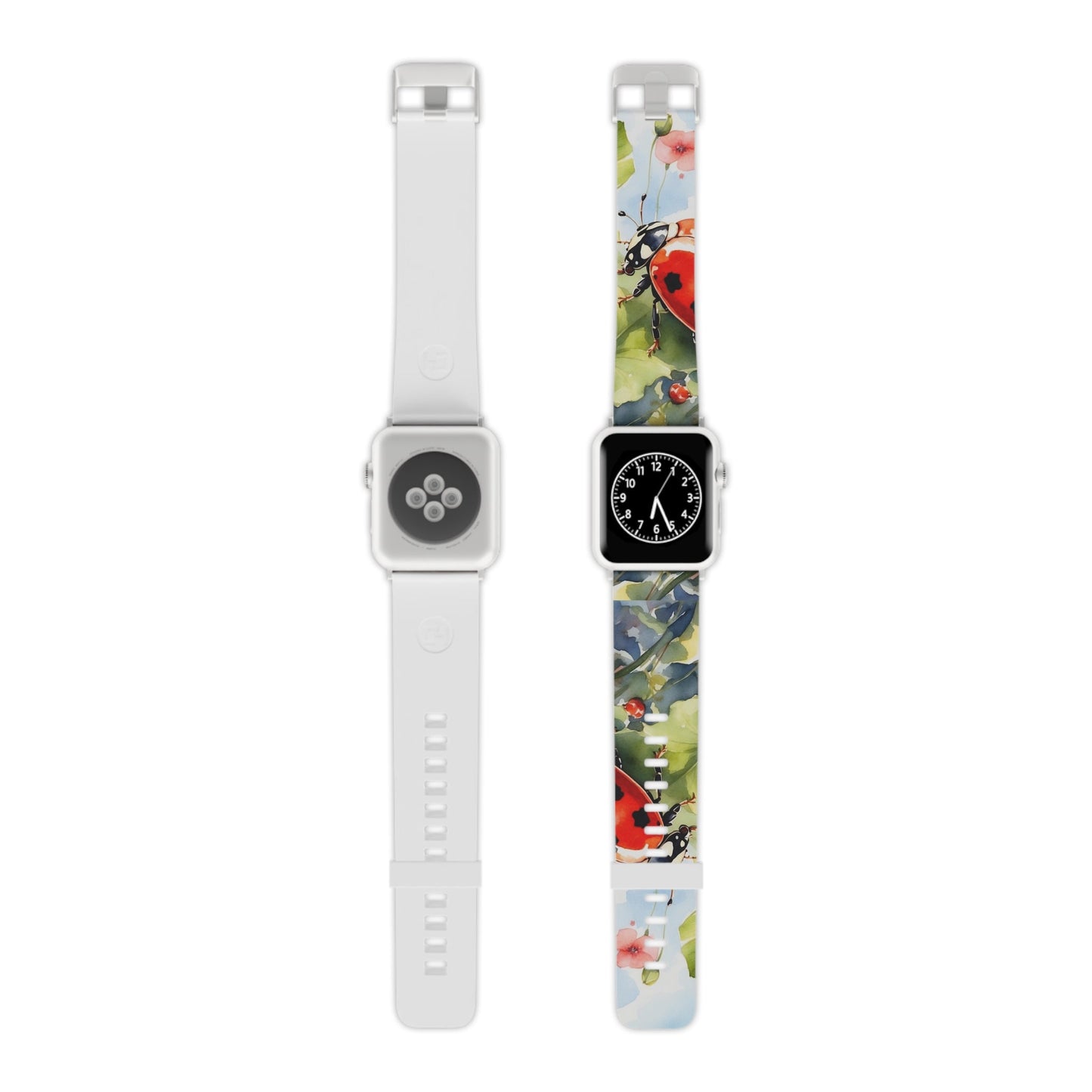 Watercolor Ladybug & Poppy Fields Apple Watch Band - BOGO Cases