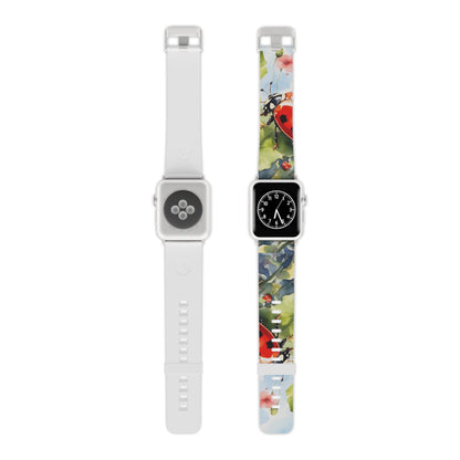 Watercolor Ladybug & Poppy Fields Apple Watch Band - BOGO Cases