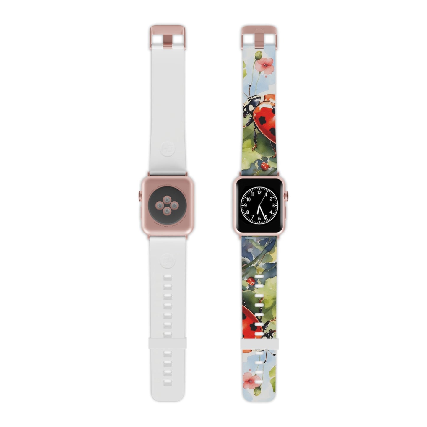 Watercolor Ladybug & Poppy Fields Apple Watch Band - BOGO Cases