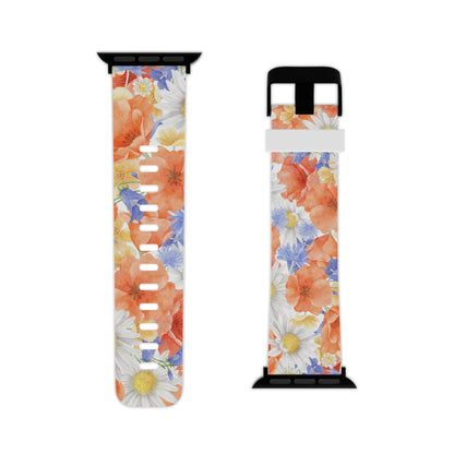 Watercolor Wildflower Pattern Apple Watch Band - BOGO Cases