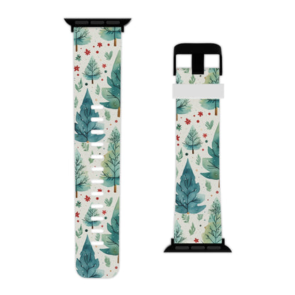 Watercolor Winter Forest  Apple Watch Band - BOGO Cases