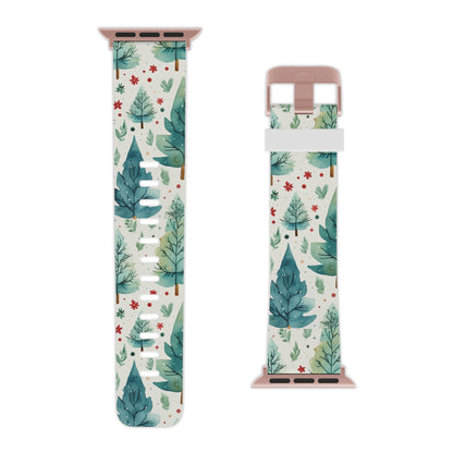 Watercolor Winter Forest  Apple Watch Band - BOGO Cases