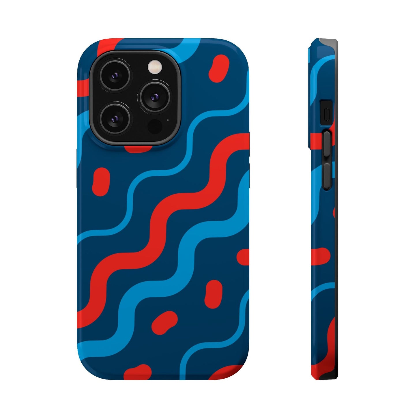 Wavy Retro Vibes - MagSafe iPhone Case - BOGO Cases