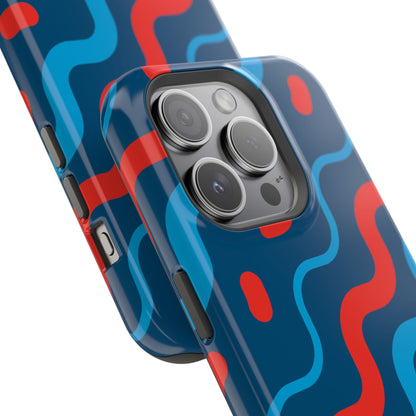 Wavy Retro Vibes - MagSafe iPhone Case - BOGO Cases
