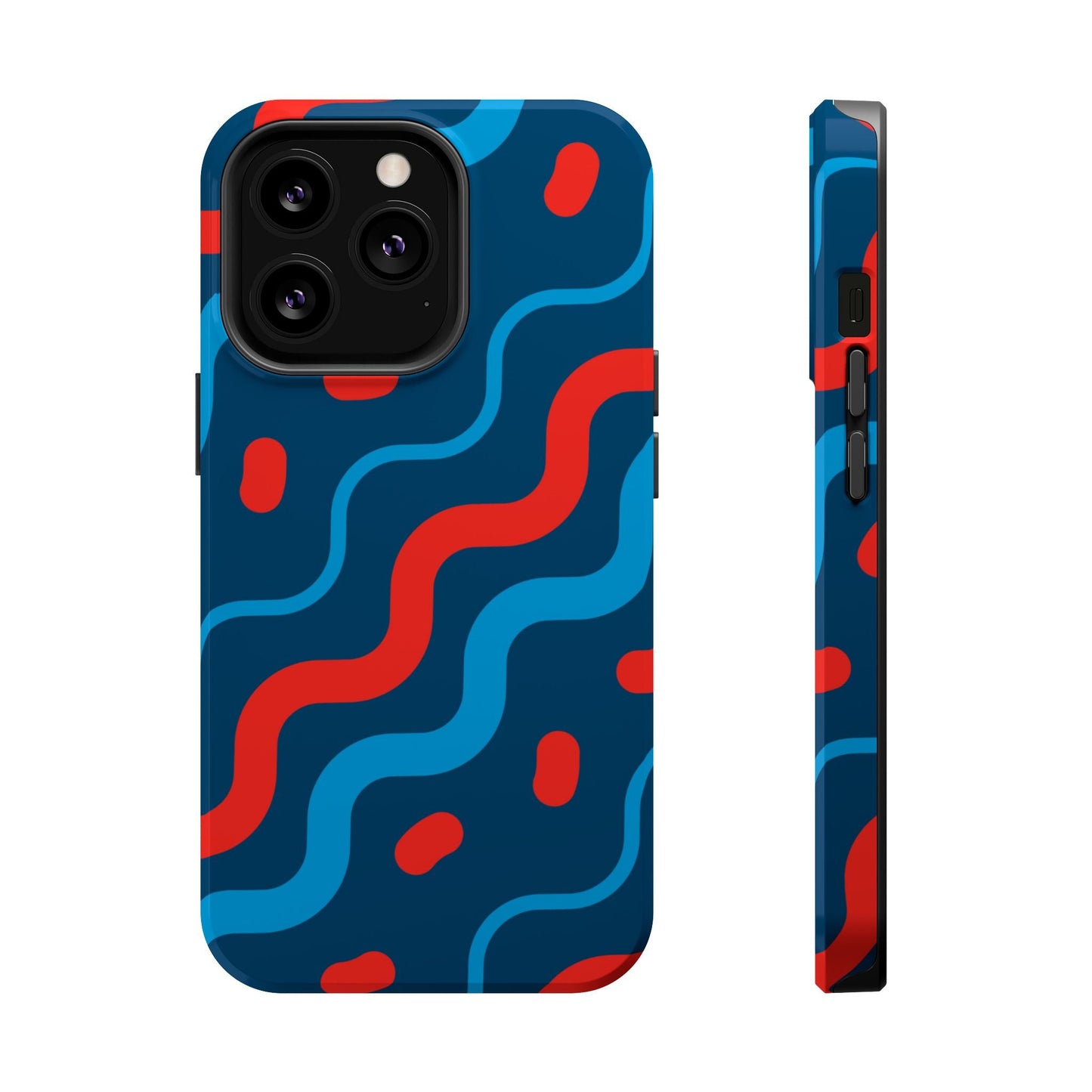 Wavy Retro Vibes - MagSafe iPhone Case - BOGO Cases