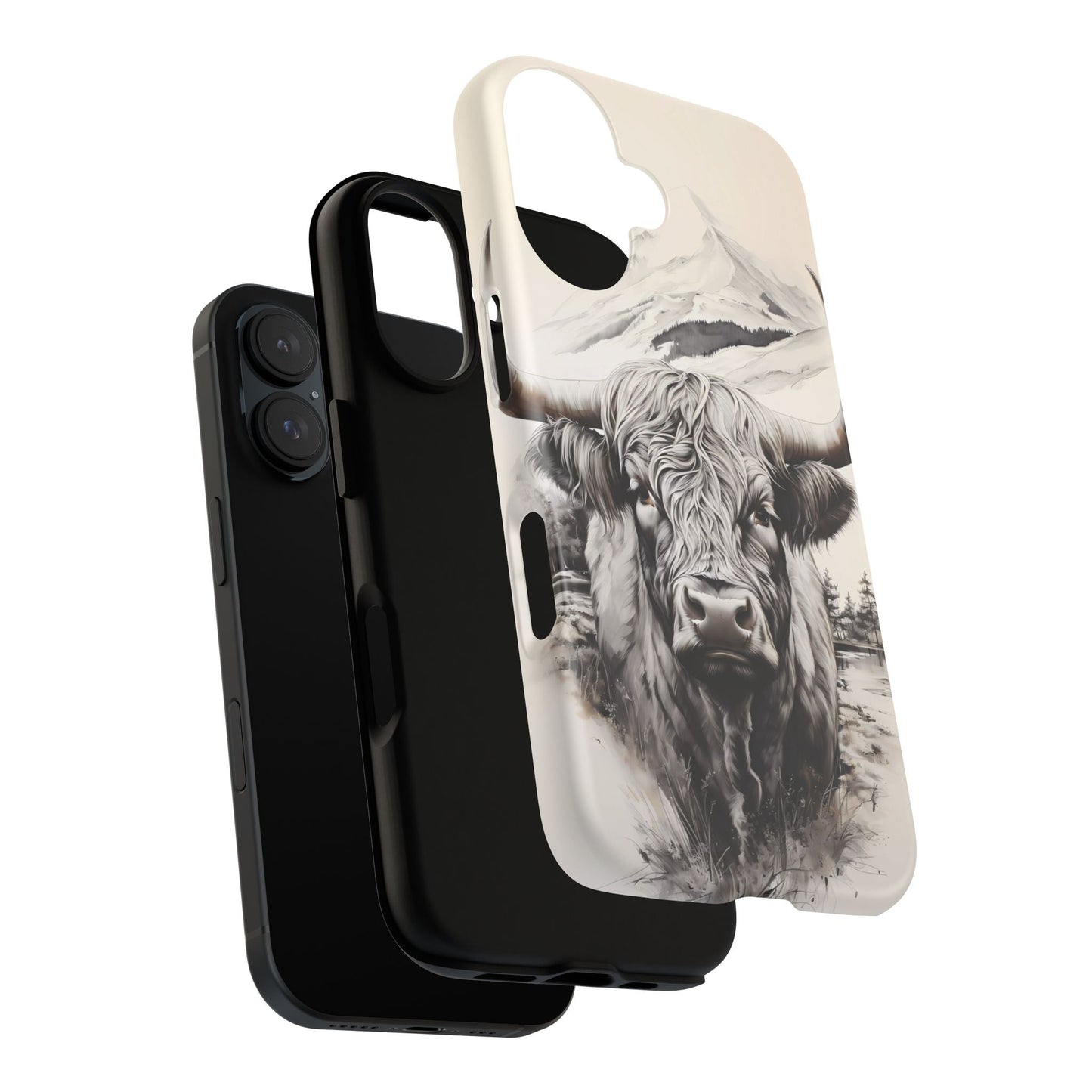 Western Highland Cow Case | Durable Farmhouse Design - BOGO Cases