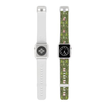 Whimsical Christmas Tree Pattern Apple Watch Band - BOGO Cases