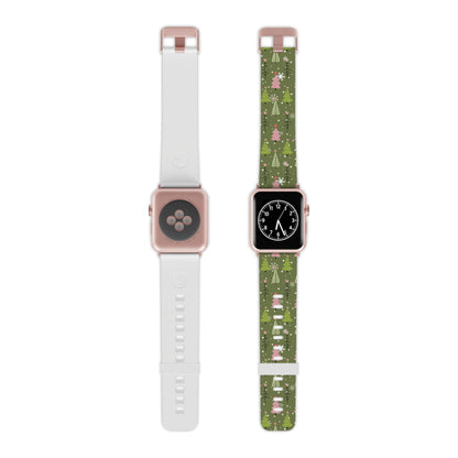 Whimsical Christmas Tree Pattern Apple Watch Band - BOGO Cases