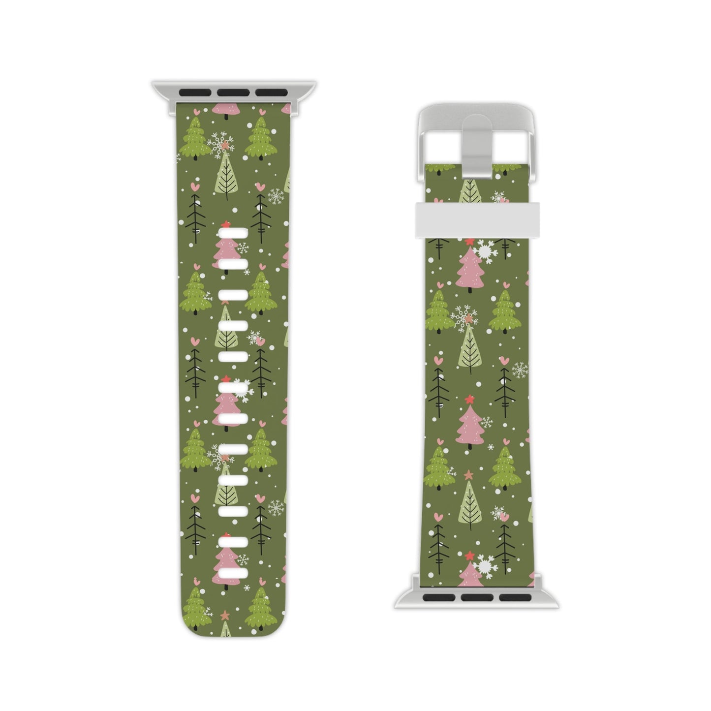 Whimsical Christmas Tree Pattern Apple Watch Band - BOGO Cases