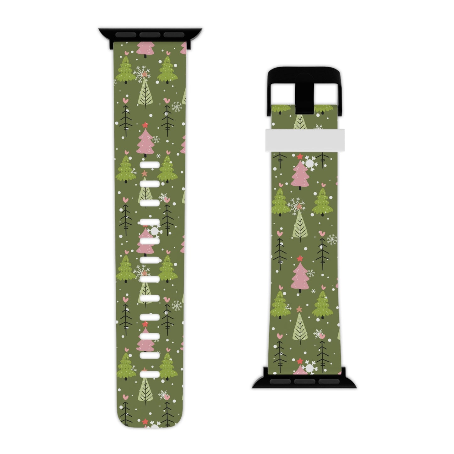 Whimsical Christmas Tree Pattern Apple Watch Band - BOGO Cases