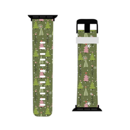 Whimsical Christmas Tree Pattern Apple Watch Band - BOGO Cases