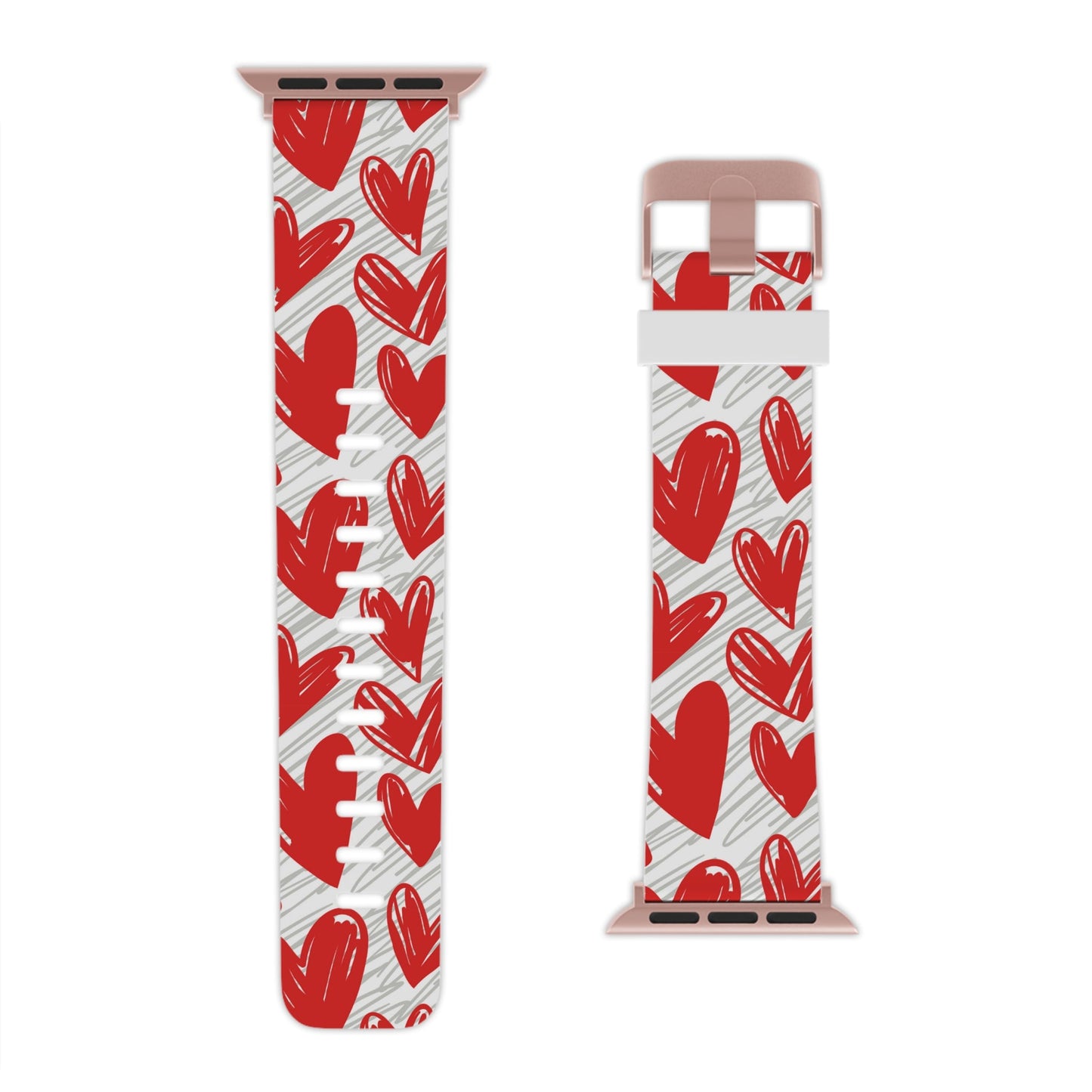 Whimsical Heart Doodle Apple Watch Band - BOGO Cases