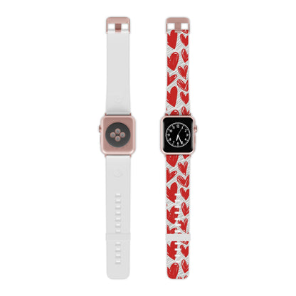 Whimsical Heart Doodle Apple Watch Band - BOGO Cases