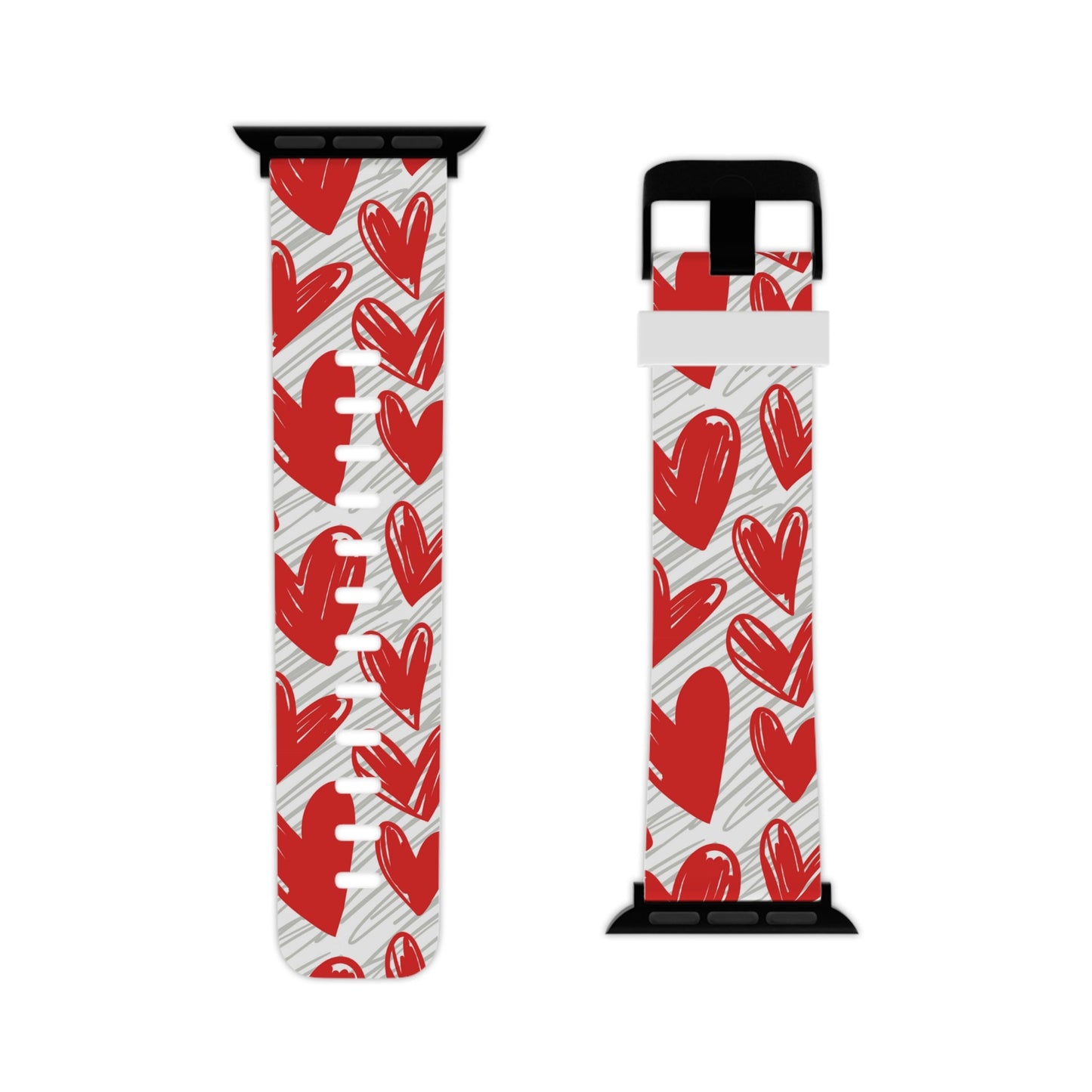 Whimsical Heart Doodle Apple Watch Band - BOGO Cases