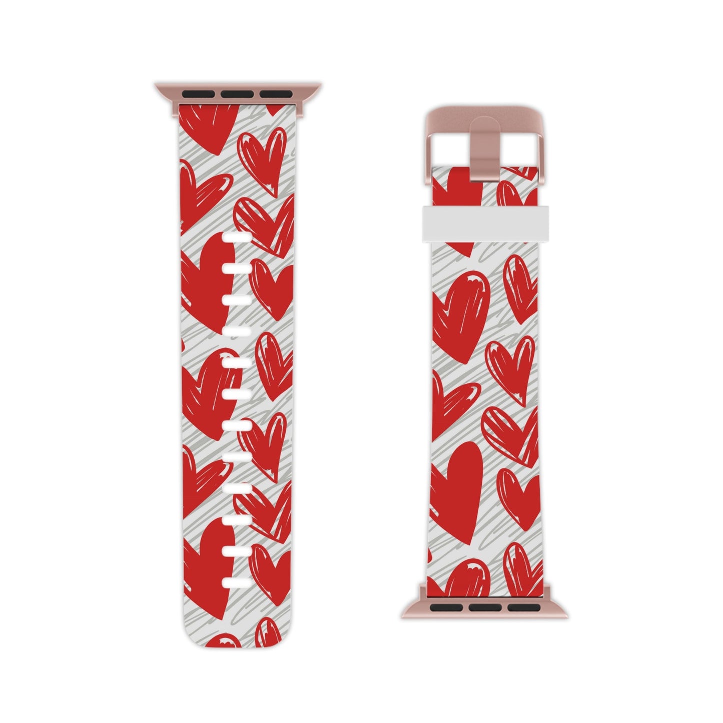 Whimsical Heart Doodle Apple Watch Band - BOGO Cases