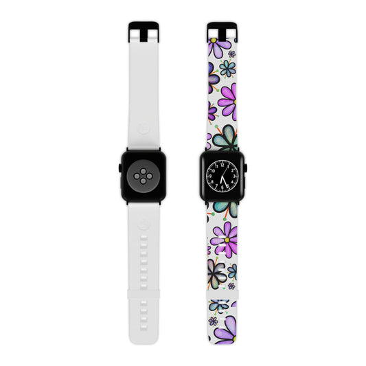 Whimsical Lavender Floral Apple Watch Band - BOGO Cases