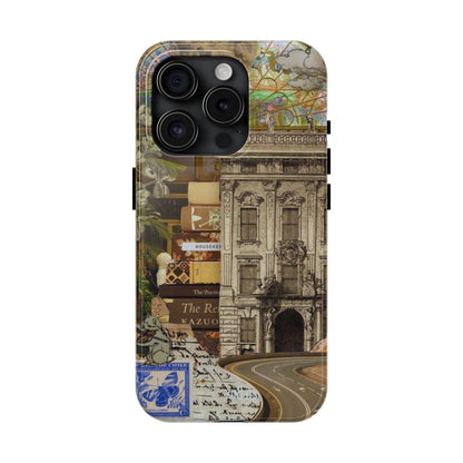 Whimsical Road Trip Collage iPhone Case – Dual - Layer Protection with Vintage Art and Adventure Design - BOGO Cases