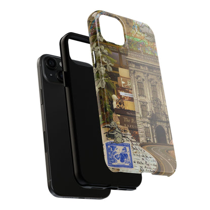 Whimsical Road Trip Collage iPhone Case – Dual - Layer Protection with Vintage Art and Adventure Design - BOGO Cases