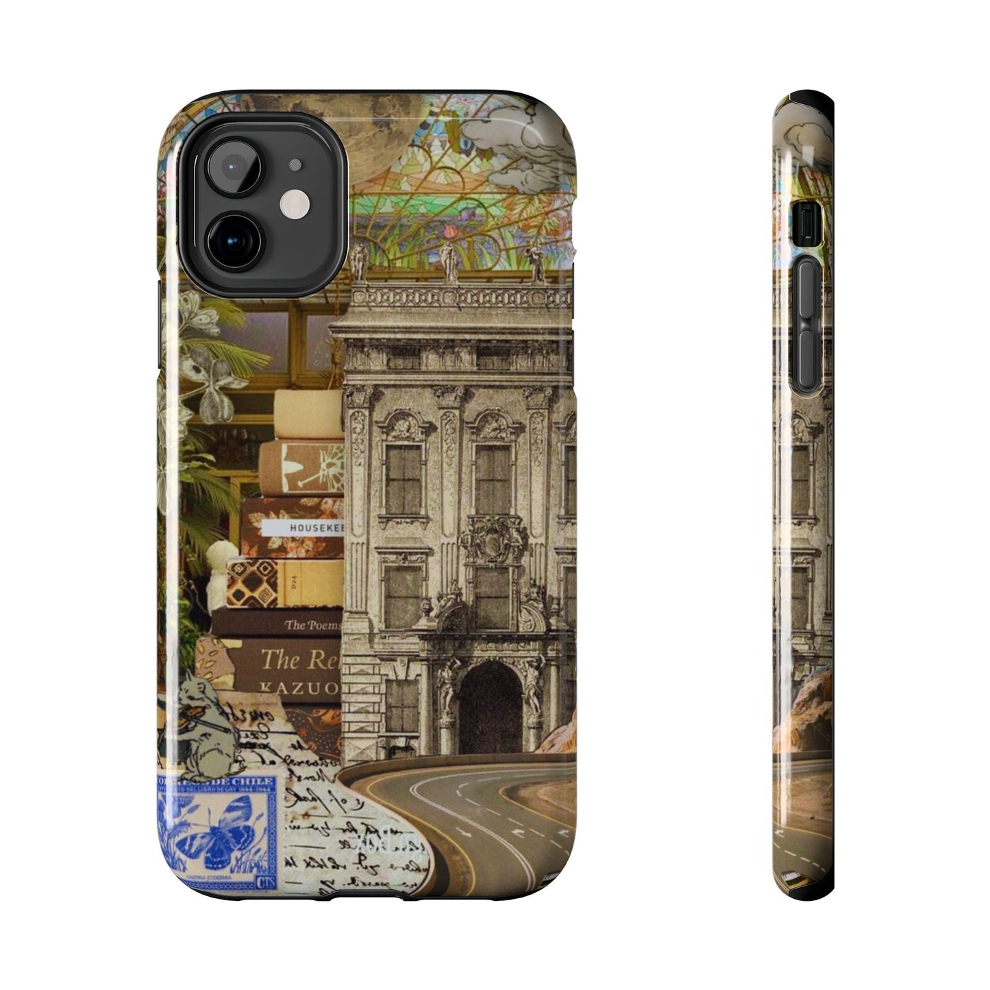 Whimsical Road Trip Collage iPhone Case – Dual - Layer Protection with Vintage Art and Adventure Design - BOGO Cases