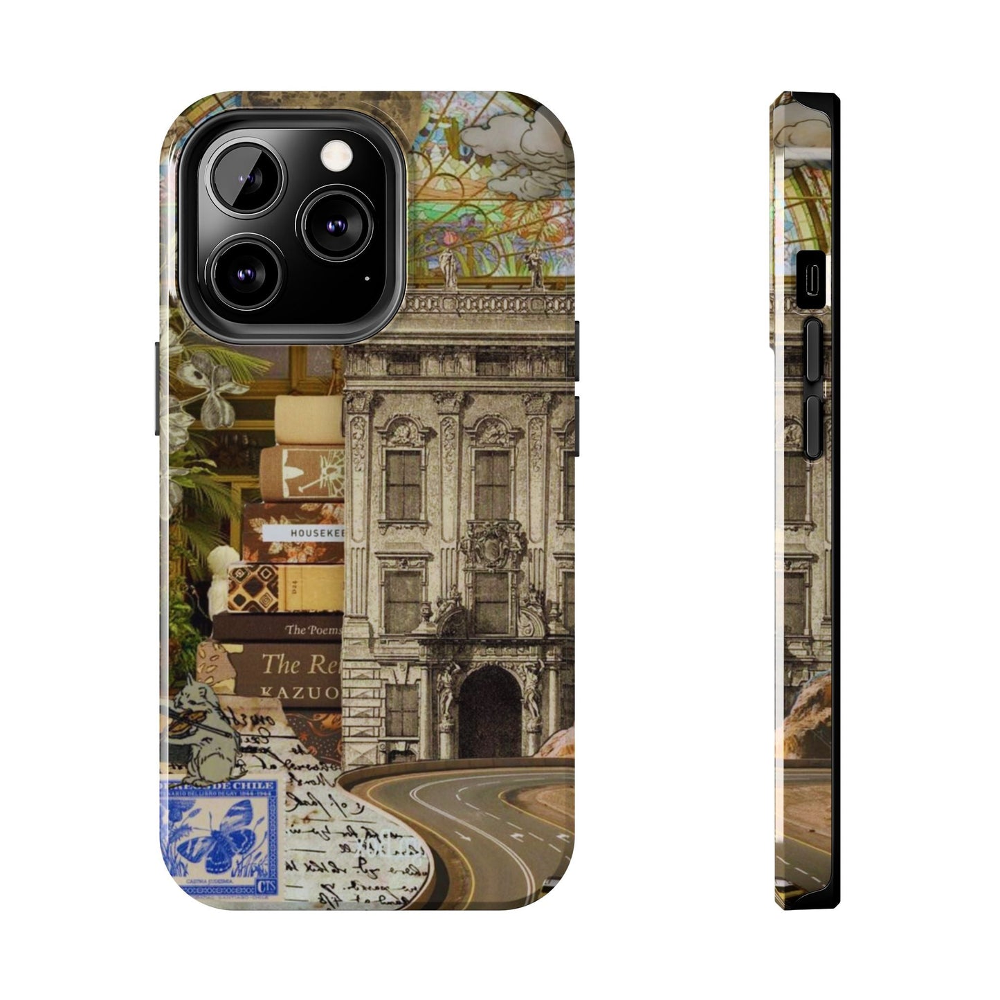 Whimsical Road Trip Collage iPhone Case – Dual - Layer Protection with Vintage Art and Adventure Design - BOGO Cases