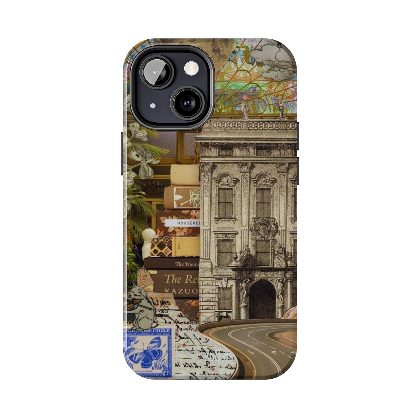 Whimsical Road Trip Collage iPhone Case – Dual - Layer Protection with Vintage Art and Adventure Design - BOGO Cases