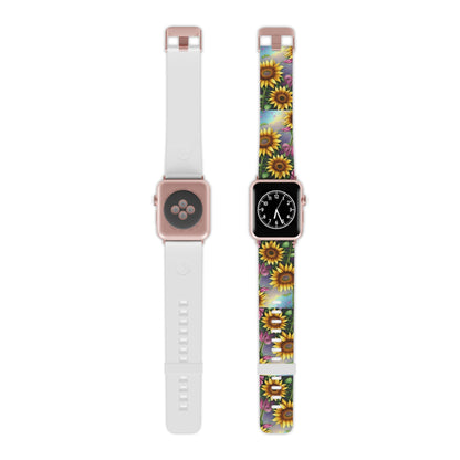  Whimsical Sunflower & Rose Garden Apple Watch Band - BOGO Cases